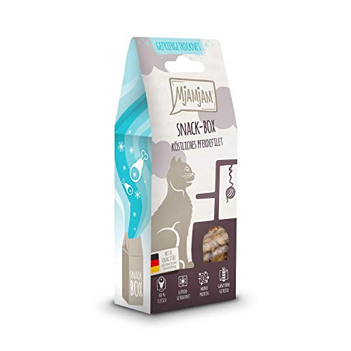 MjAMjAM - Premium Katzensnack - Snackbox - köstliches Pferdefilet, 1er Pack (1 x 40 g), naturbelassen ganz ohne synthetische Konservierungsstoffe von MjAMjAM