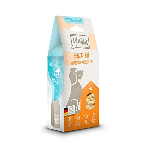 MjAMjAM - Premium Katzensnack - Snackbox - zartes Hühnerbrustfilet, 1er Pack (1 x 80 g), naturbelassen ganz ohne synthetische Konservierungsstoffe von MjAMjAM