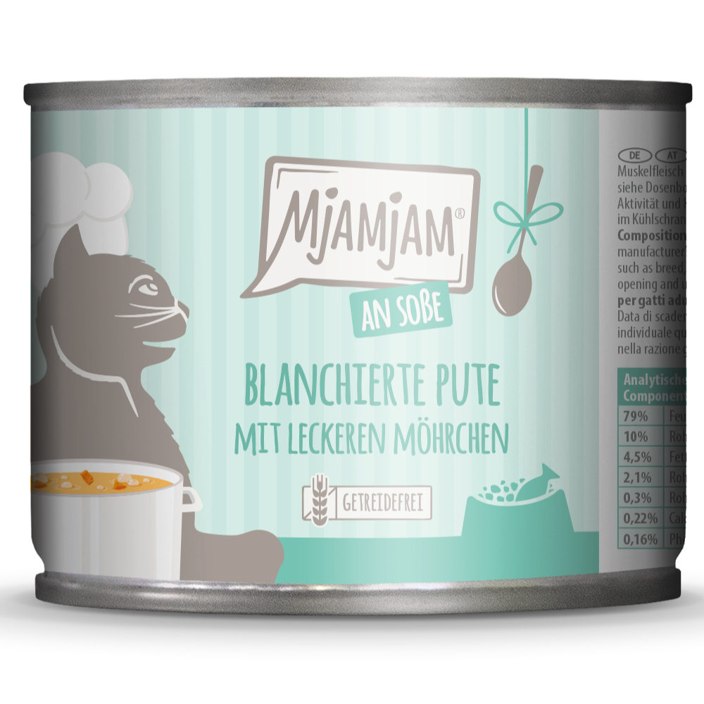 MjAMjAM an Soße 6 x 185 g - blanchierte Pute mit leckeren Möhrchen von MjAMjAM