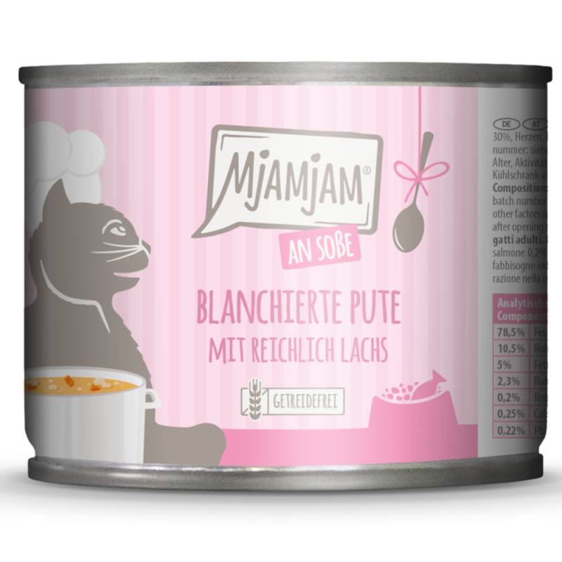 MjAMjAM an Soße 6 x 185 g - blanchierte Pute mit reichlich Lachs von MjAMjAM