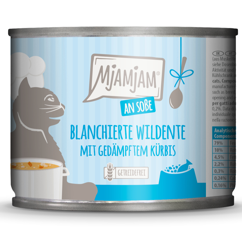 MjAMjAM an Soße 6 x 185 g - blanchierte Wildente mit gedämpftem Kürbis von MjAMjAM