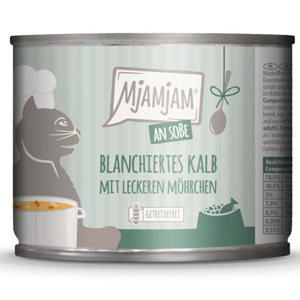 MjAMjAM an Soße 6 x 185 g - blanchiertes Kalb mit leckeren Möhrchen von MjAMjAM