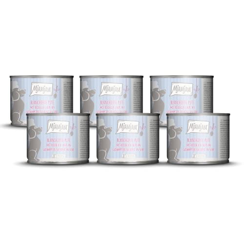 MjAMjAM - Premium Nassfutter für Hunde - blanchierte Pute mit reichlich Lachs an gedämpfter Zucchini an Soße, 6er Pack (6 x 185g), naturbelassen mit extra viel Fleisch MjAMjAM - Premium Nassfutter für Hunde - blanchierte Pute mit reichlich Lachs an gedämpfter Zucchini an Soße, 6er Pack (6 x 185g), naturbelassen mit extra viel Fleisch von MjAMjAM