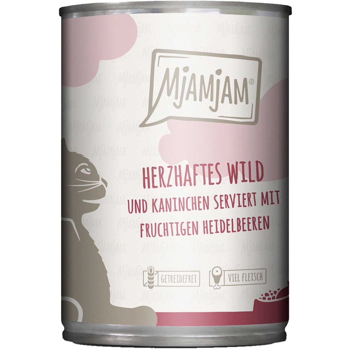 MjAMjAM herzhaftes Wild und Kaninchen an fruchtigen Heidelbeeren 24x400g von MjAMjAM