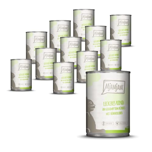 MjAMjAM - leckeres Rind an gedämpftem Kürbis 12 x 400 g von MjAMjAM