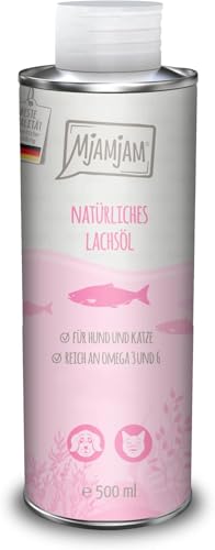 MjAMjAM - Nahrungsergänzung für Hund und Katze - natürliches Lachsöl, 1er Pack (1 x 500 g), naturbelassen ganz ohne synthetische Konservierungsstoffe von MjAMjAM