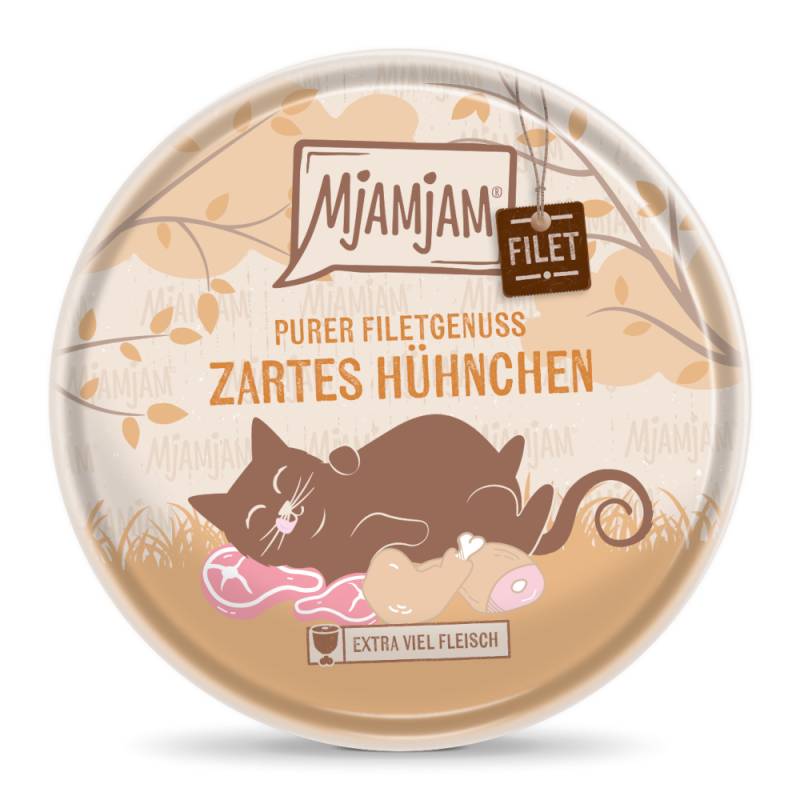 MjAMjAM purer Filetgenuss 16 x 80 g - zartes Hühnchen von MjAMjAM