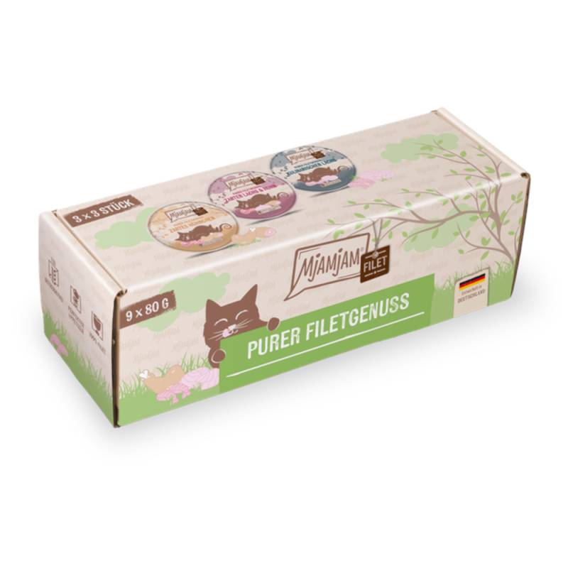 MjAMjAM purer Filetgenuss 9 x 80 g - Mixpaket (3 Sorten) von MjAMjAM
