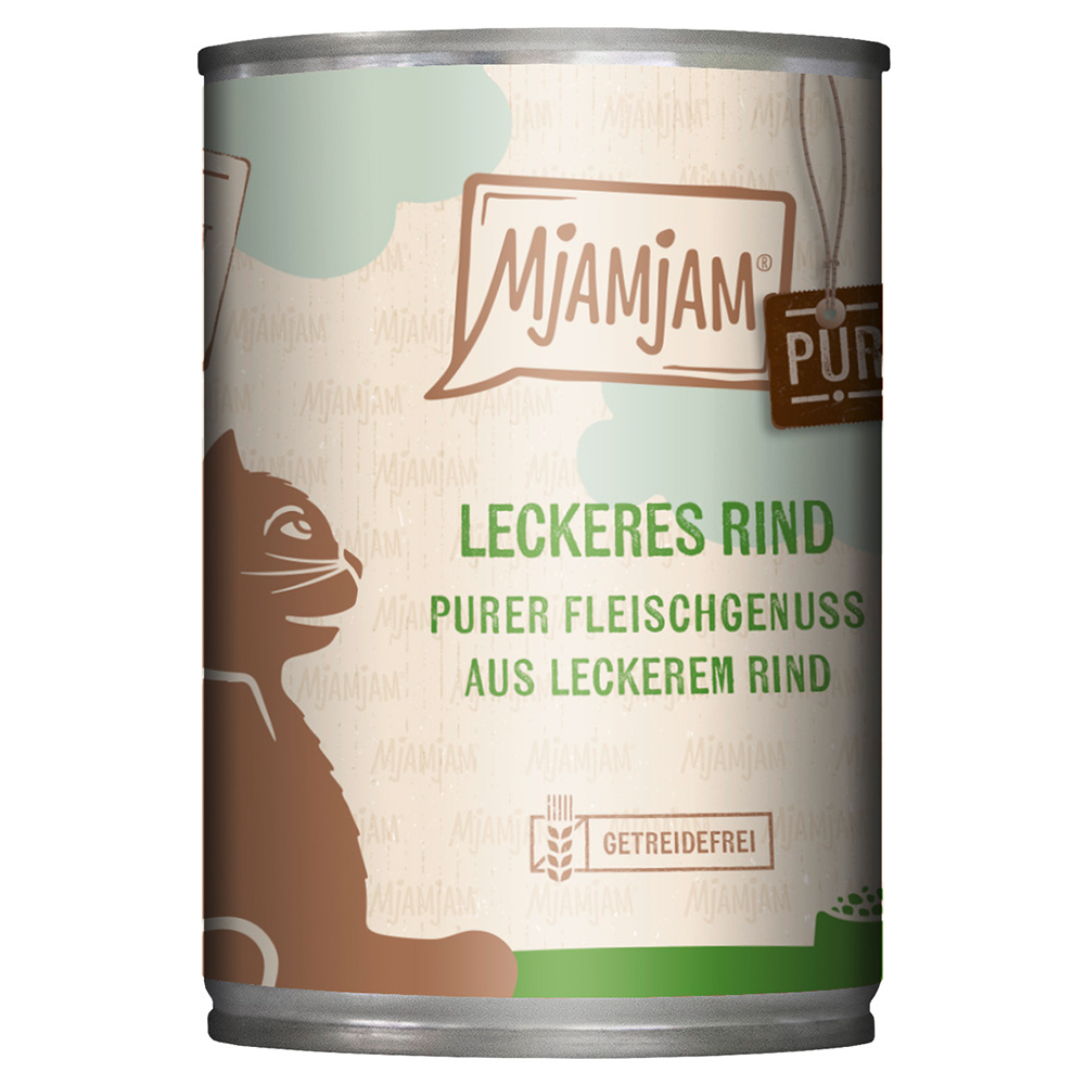 MjAMjAM purer Fleischgenuss 6 x 400 g - leckeres Rind pur von MjAMjAM