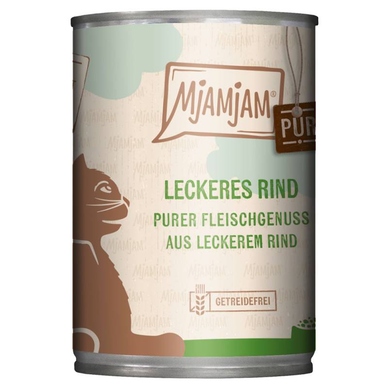 MjAMjAM purer Fleischgenuss 6 x 400 g - leckeres Rind pur von MjAMjAM