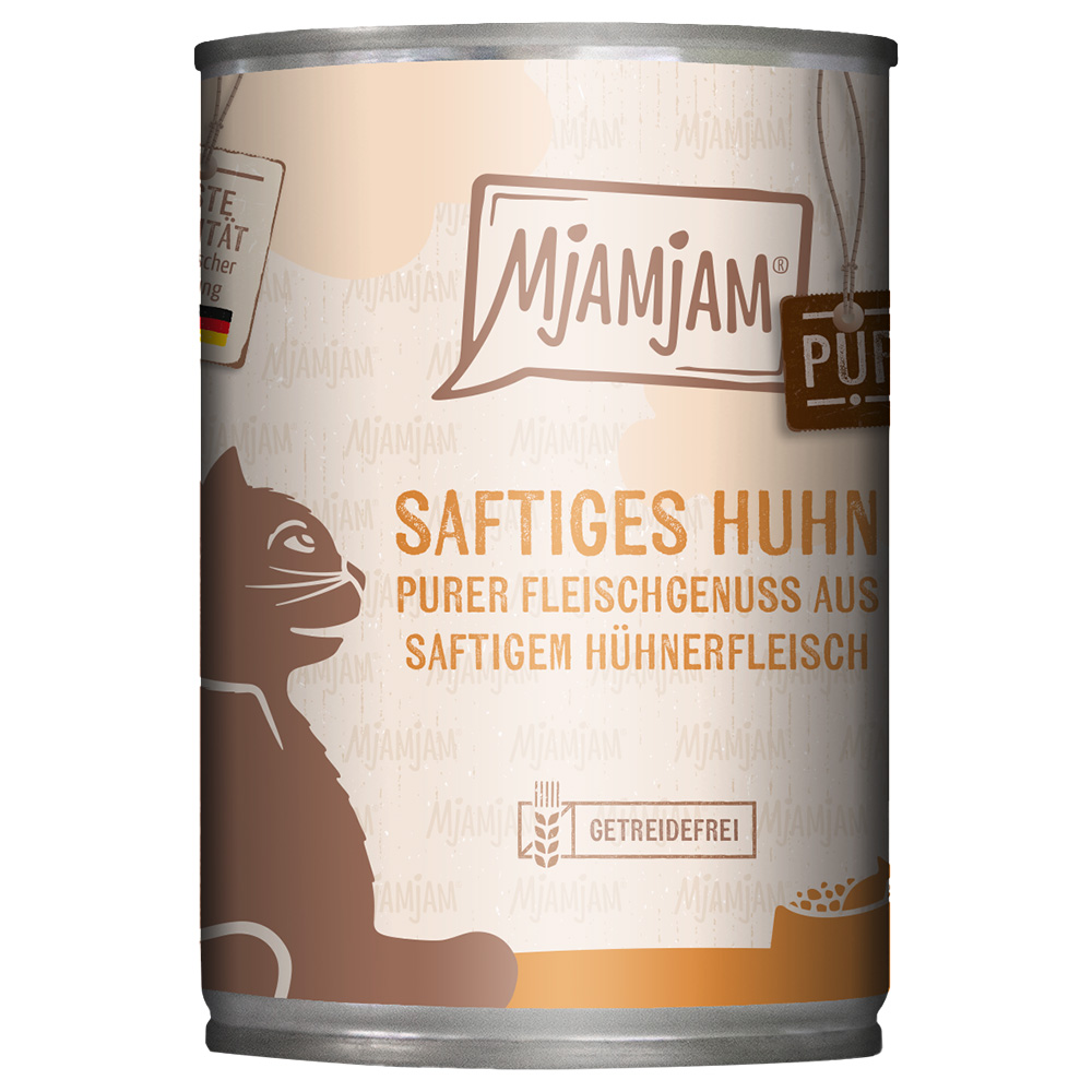 MjAMjAM purer Fleischgenuss 6 x 400 g - saftiges Hühnchen pur von MjAMjAM