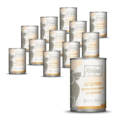 MjAMjAM - saftiges Huhn mit zarter Ente an Möhrchen und gekochter Hirse 12 x 400 g MjAMjAM - saftiges Huhn mit zarter Ente an Möhrchen und gekochter Hirse 12 x 400 g von MjAMjAM
