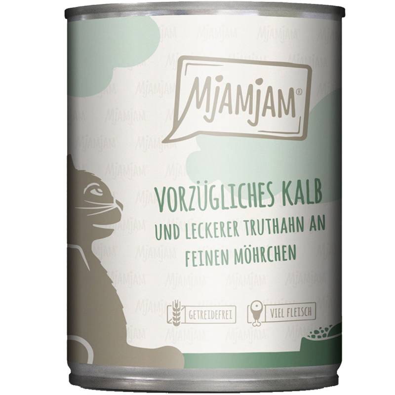 MjAMjAM vorzügliches Kalb und Truthahn an leckeren Möhrchen 24x400g von MjAMjAM