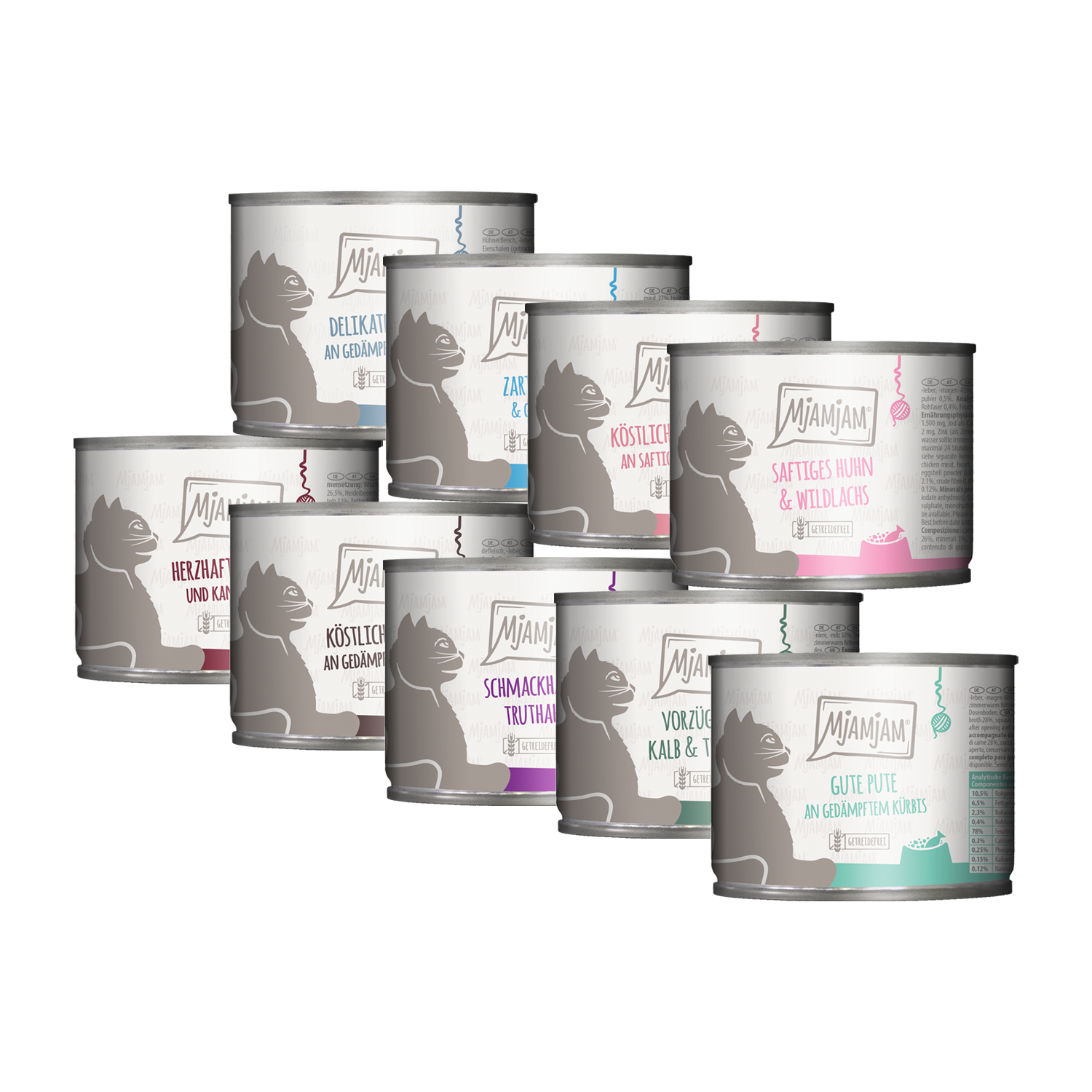 MjaMjaM Nassfutter - Dose Adult Cat - Garnelen mit Huhn - 6 x 400 g von MjAMjAM