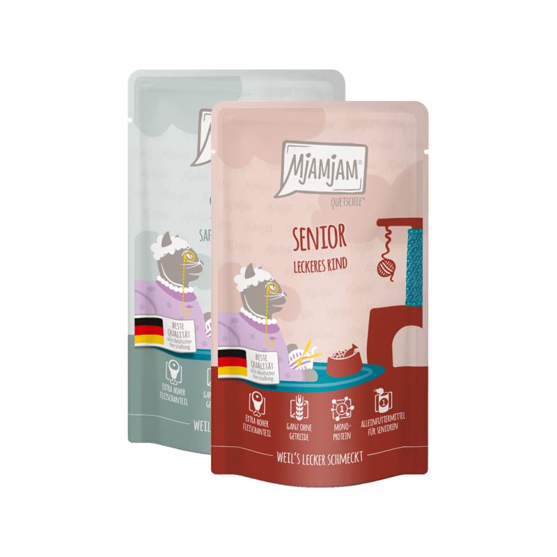 MjaMjaM Nassfutter - Quetschbeutel Senior Cat - Huhn - 125 g von MjAMjAM