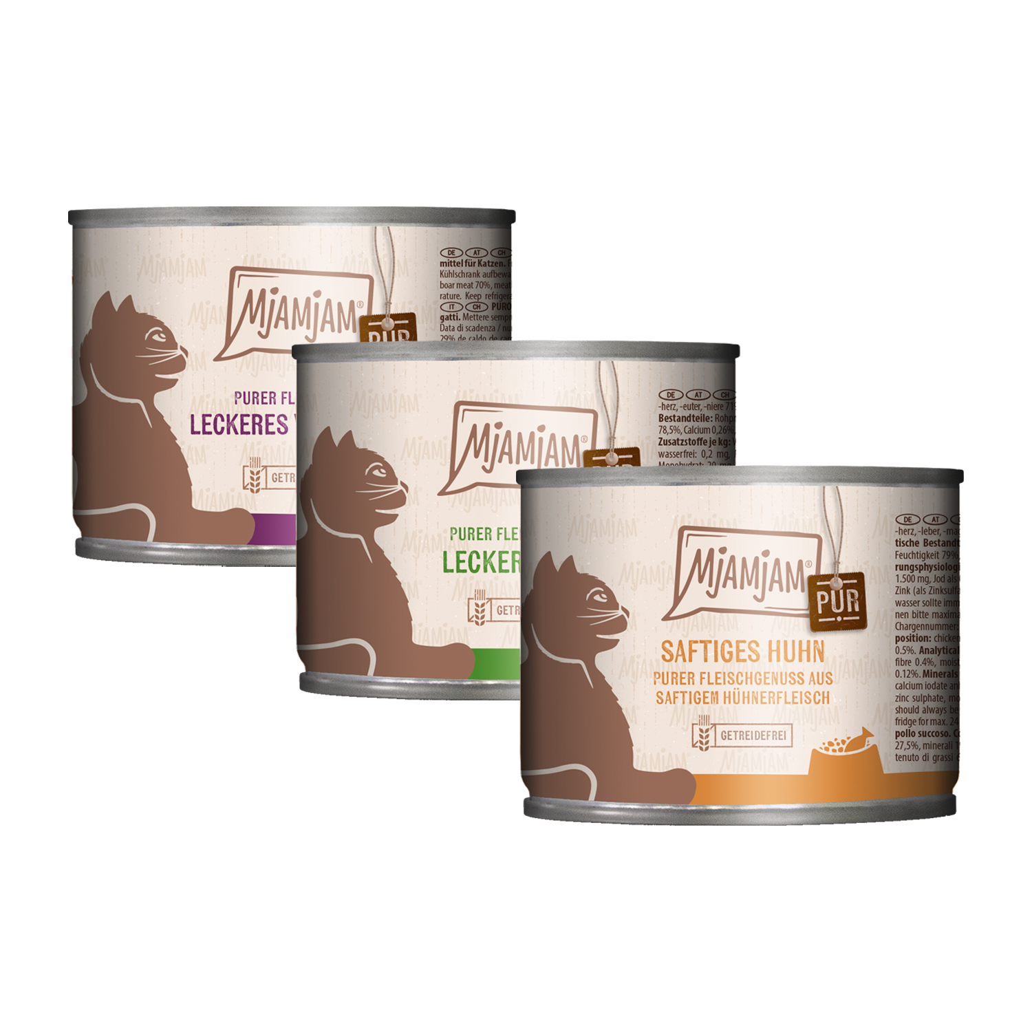 MjaMjaM Purer Fleischgenuss - Dose Adult Cat - Rind - 6 x 200 g von MjAMjAM