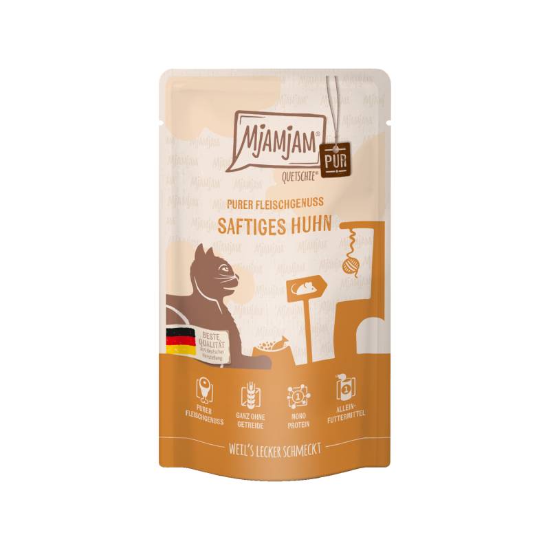 MjaMjaM Purer Fleischgenuss - Quetschbeutel Adult Cat - Lamm - 24 x 125 g von MjAMjAM