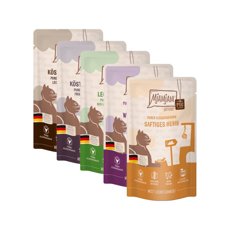 MjaMjaM Purer Fleischgenuss - Quetschbeutel Adult Cat - Pferd - 125 g von MjAMjAM