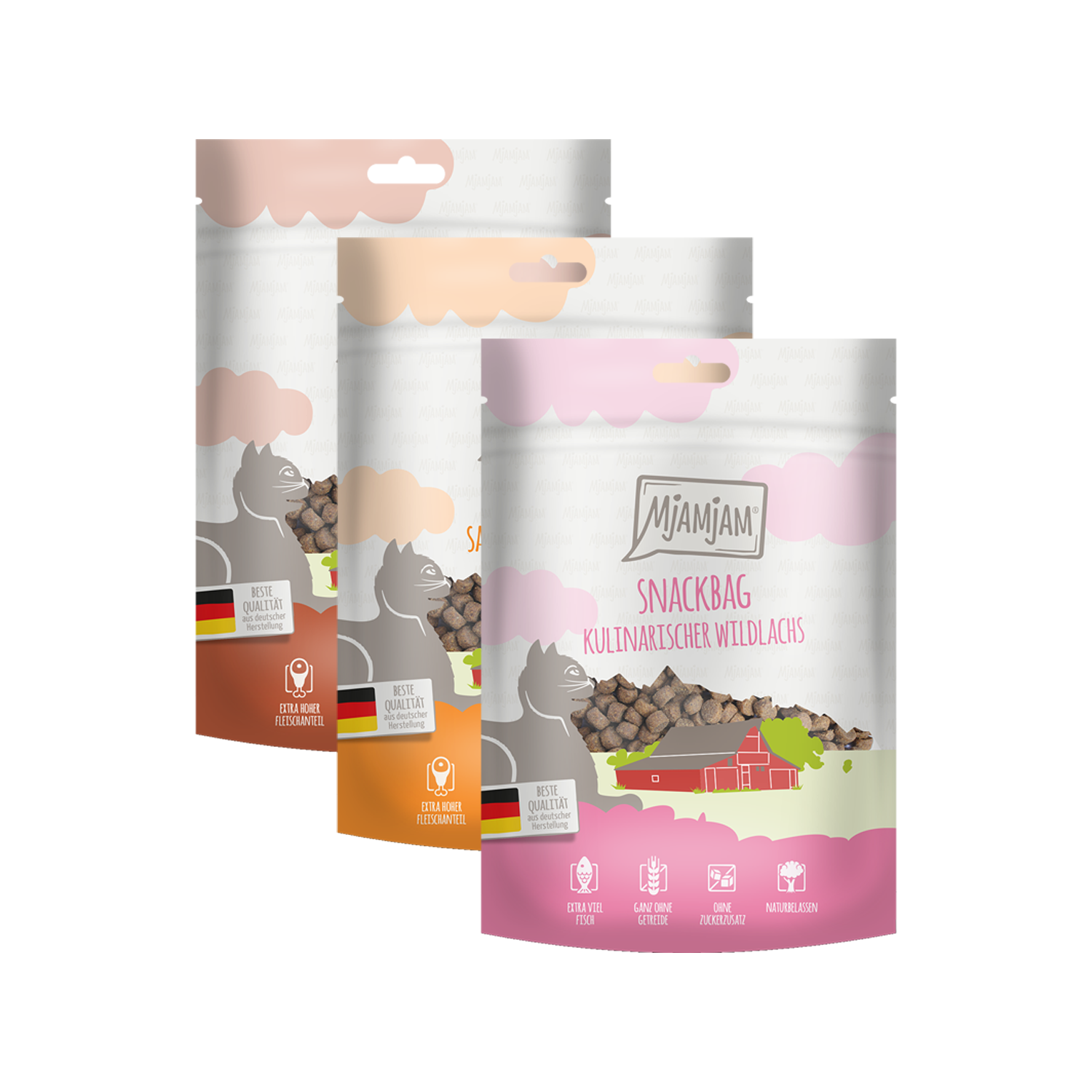 MjaMjaM Snackbag - Adult Cat - Lamm - 125 g von MjAMjAM