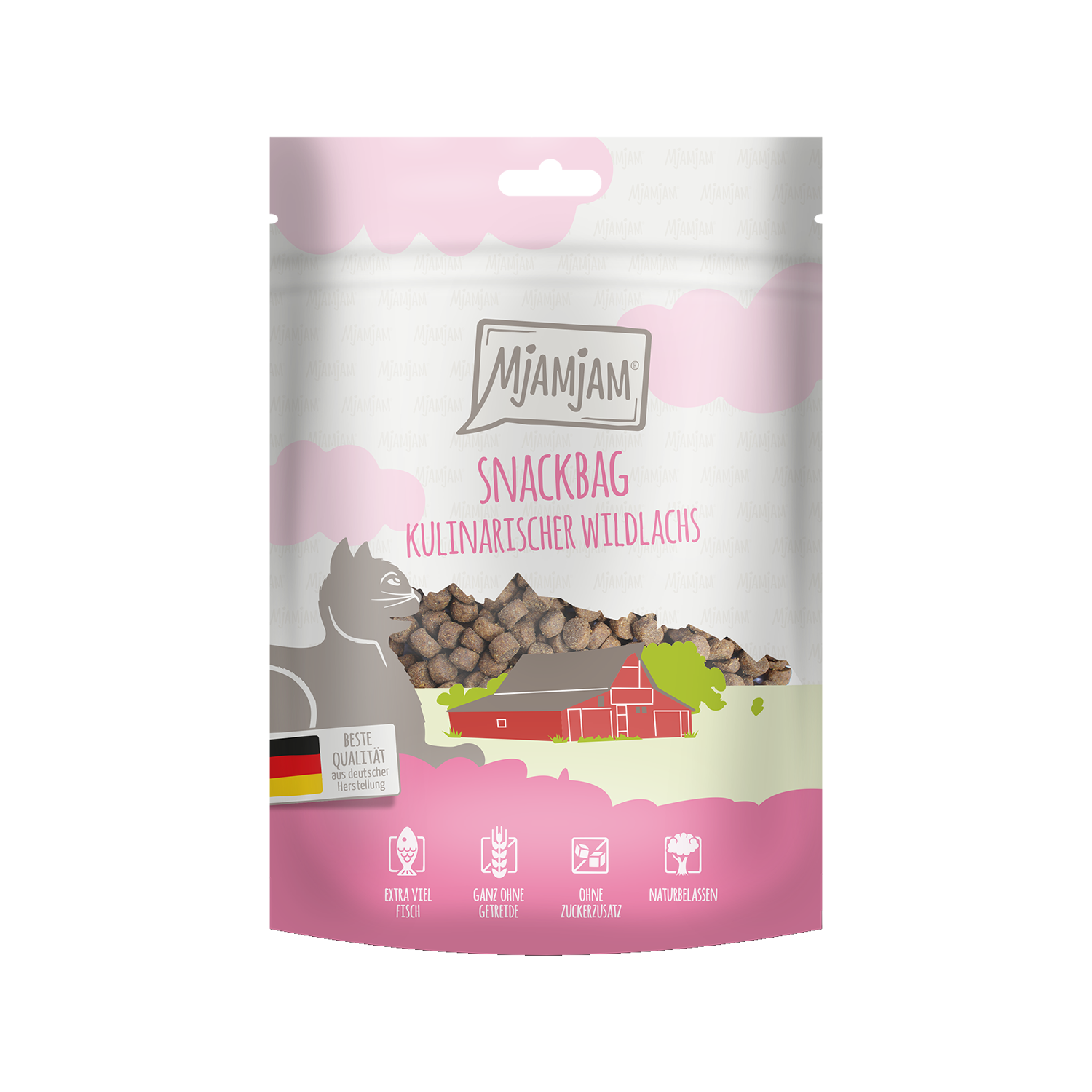 MjaMjaM Snackbag - Adult Cat - Lamm - 3 x 125 g von MjAMjAM