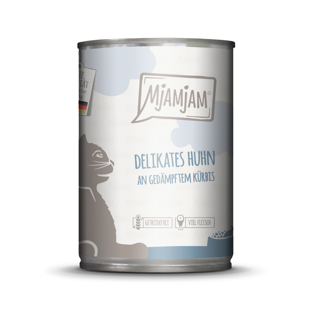 Sparpaket MjAMjAM 24 x 400 g - delikates Huhn an gedämpftem Kürbis Sparpaket MjAMjAM 24 x 400 g - delikates Huhn an gedämpftem Kürbis von MjAMjAM