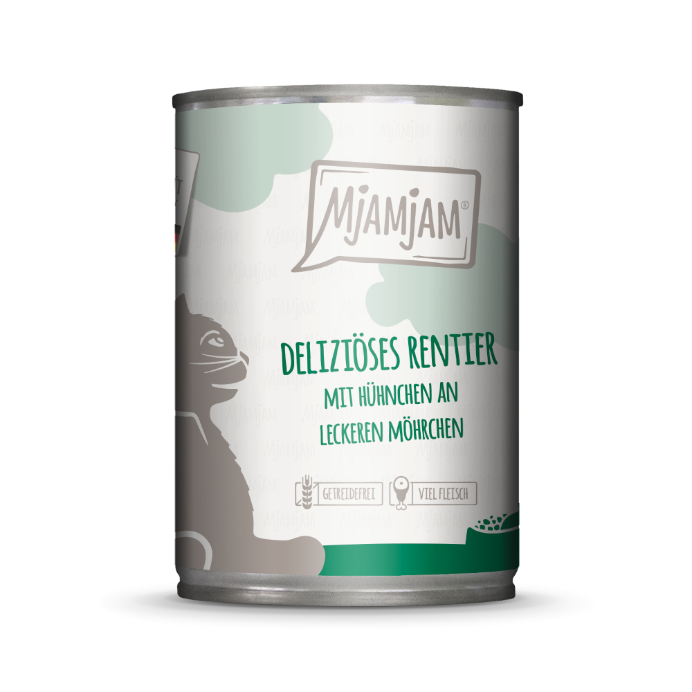 Sparpaket MjAMjAM 24 x 400 g - deliziöses Rentier mit Hühnchen an leckeren Möhrchen Sparpaket MjAMjAM 24 x 400 g - deliziöses Rentier mit Hühnchen an leckeren Möhrchen von MjAMjAM