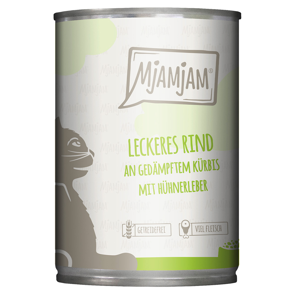 Sparpaket MjAMjAM 24 x 400 g - leckeres Rind an gedämpftem Kürbis Sparpaket MjAMjAM 24 x 400 g - leckeres Rind an gedämpftem Kürbis von MjAMjAM