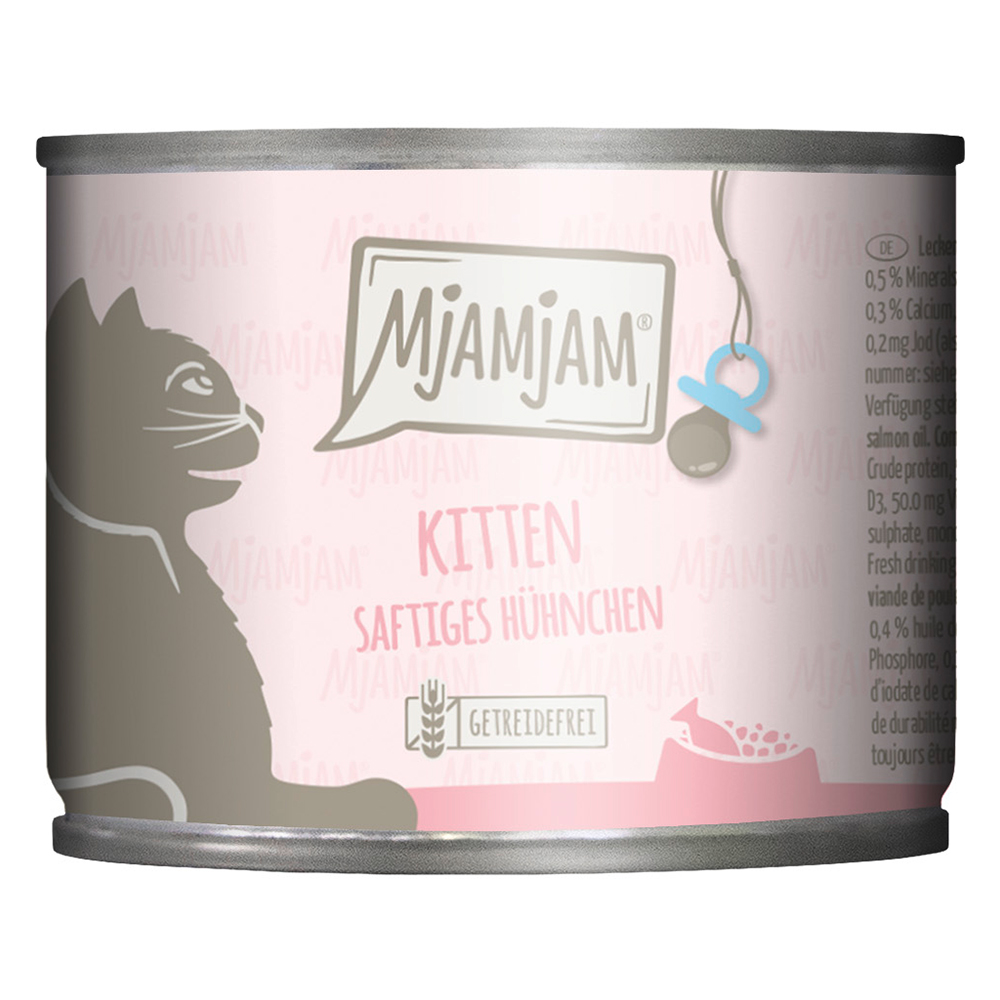 Sparpaket MjAMjAM Kitten 24 x 200 g - saftiges Hühnchen mit Lachsöl Sparpaket MjAMjAM Kitten 24 x 200 g - saftiges Hühnchen mit Lachsöl von MjAMjAM