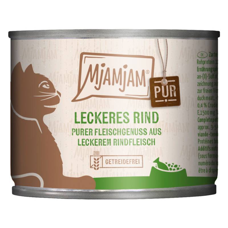 Sparpaket MjAMjAM Pur 24 x 200 g - leckeres Rind pur von MjAMjAM