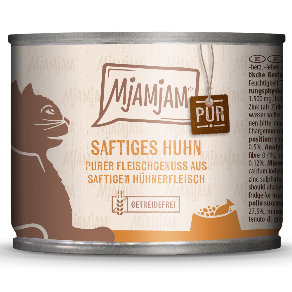 Sparpaket MjAMjAM Pur 24 x 200 g - saftiges Hühnchen pur Sparpaket MjAMjAM Pur 24 x 200 g - saftiges Hühnchen pur von MjAMjAM