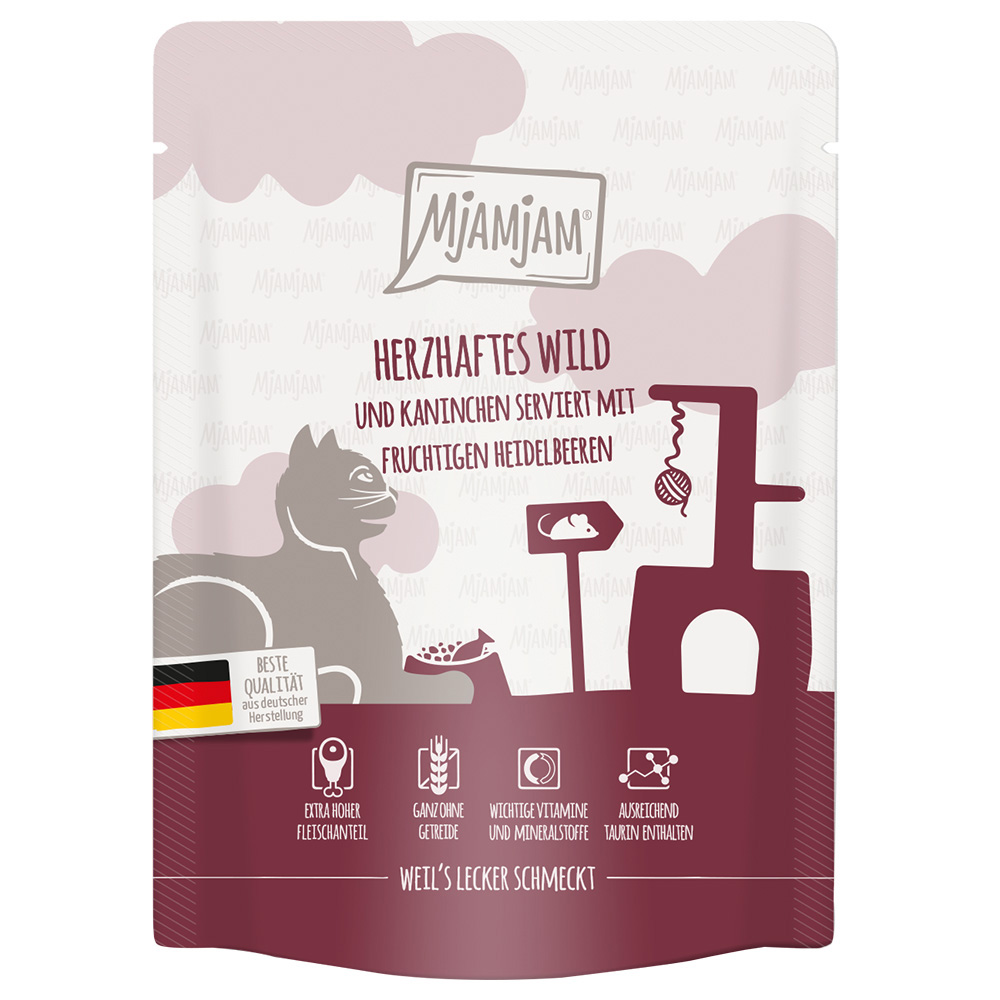 Sparpaket MjAMjAM Quetschie 24 x 300 g - herzhaftes Wild & Kaninchen an fruchtigen Heidelbeeren Sparpaket MjAMjAM Quetschie 24 x 300 g - herzhaftes Wild & Kaninchen an fruchtigen Heidelbeeren von MjAMjAM