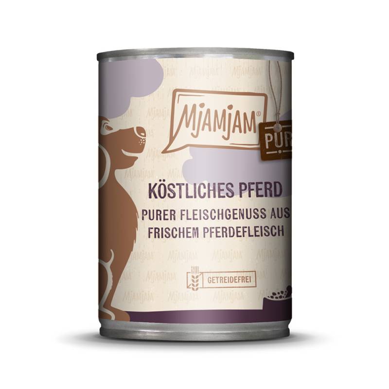 Sparpaket MjAMjAM purer Fleischgenuss 12 x 400 g - köstliches Pferd pur von MjAMjAM