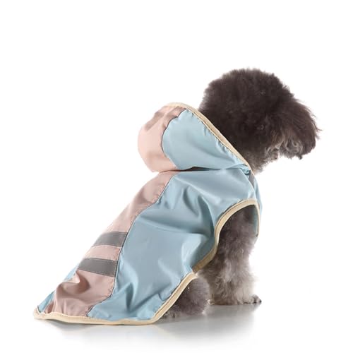 Haustier-Regenbekleidung mit Hut und reflektierendem Streifen für Welpen, Hunde, regenfest, schmutzabweisend, Regenmäntel für Haustiere Haustier-Regenbekleidung mit Hut und reflektierendem Streifen für Welpen, Hunde, regenfest, schmutzabweisend, Regenmäntel für Haustiere von Mjaie
