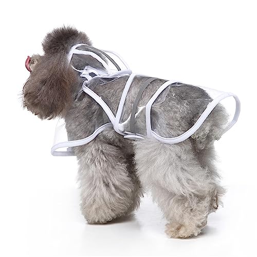Haustier-Regenbekleidung mit Hut und reflektierendem Streifen für Welpen, Hunde, regenfest, schmutzabweisend, Regenmäntel für Haustiere Haustier-Regenbekleidung mit Hut und reflektierendem Streifen für Welpen, Hunde, regenfest, schmutzabweisend, Regenmäntel für Haustiere von Mjaie