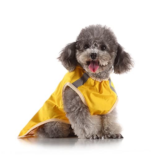 Haustier-Regenbekleidung mit Hut und reflektierendem Streifen für Welpen, Hunde, regenfest, schmutzabweisend, Regenmäntel für Haustiere Haustier-Regenbekleidung mit Hut und reflektierendem Streifen für Welpen, Hunde, regenfest, schmutzabweisend, Regenmäntel für Haustiere von Mjaie