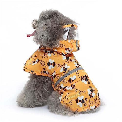 Haustier-Regenbekleidung mit Hut und reflektierendem Streifen für Welpen, Hunde, regenfest, schmutzabweisend, Regenmäntel für Haustiere Haustier-Regenbekleidung mit Hut und reflektierendem Streifen für Welpen, Hunde, regenfest, schmutzabweisend, Regenmäntel für Haustiere von Mjaie
