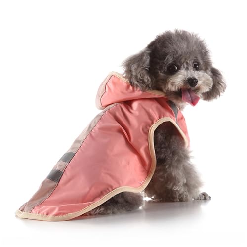 Haustier-Regenbekleidung mit Hut und reflektierendem Streifen für Welpen, Hunde, regenfest, schmutzabweisend, Regenmäntel für Haustiere Haustier-Regenbekleidung mit Hut und reflektierendem Streifen für Welpen, Hunde, regenfest, schmutzabweisend, Regenmäntel für Haustiere von Mjaie