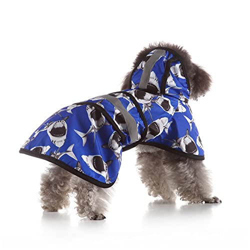 Haustier-Regenbekleidung mit Hut und reflektierendem Streifen für Welpen, Hunde, regenfest, schmutzabweisend, Regenmäntel für Haustiere Haustier-Regenbekleidung mit Hut und reflektierendem Streifen für Welpen, Hunde, regenfest, schmutzabweisend, Regenmäntel für Haustiere von Mjaie