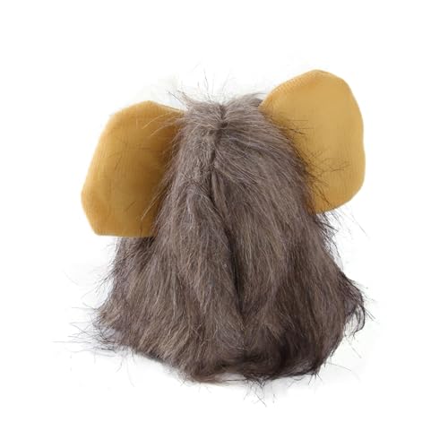 Kätzchen-Hut, pelziger Löwen-Kopfbedeckung, Kostüm, Löwenmähne, Mütze, weiches Material, verstellbare Kopfbedeckung für Cosplay, Geschenke, Haustier-Halloween-Kostüme für kleine Mädchen und Hunde Kätzchen-Hut, pelziger Löwen-Kopfbedeckung, Kostüm, Löwenmähne, Mütze, weiches Material, verstellbare Kopfbedeckung für Cosplay, Geschenke, Haustier-Halloween-Kostüme für kleine Mädchen und Hunde von Mjaie