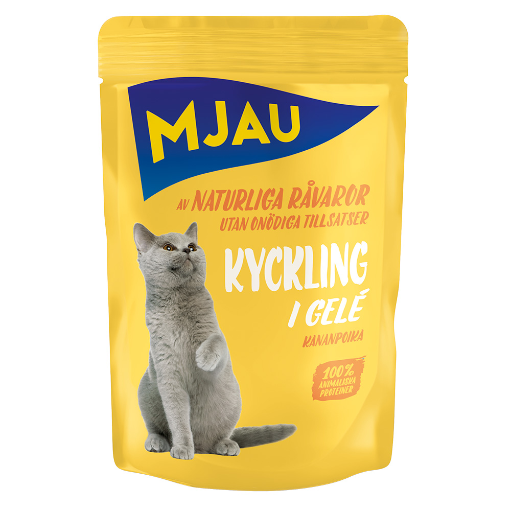 12 x 85 g / 48 x 85 g Mjau Cat Pouchs zum Sonderpreis! - 12 x 85 g Huhn in Gelee 12 x 85 g / 48 x 85 g Mjau Cat Pouchs zum Sonderpreis! - 12 x 85 g Huhn in Gelee von Mjau
