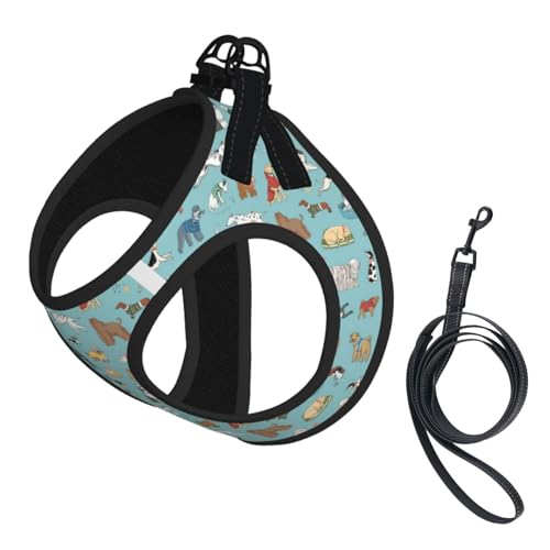 Dogs Service Hundeweste, reflektierend, verstellbar, für kleine Hunde, atmungsaktives Netzgewebe, bequeme Passform, einfach zu tragen, Sicherheitsleine Dogs Service Hundeweste, reflektierend, verstellbar, für kleine Hunde, atmungsaktives Netzgewebe, bequeme Passform, einfach zu tragen, Sicherheitsleine von Mjinbiao