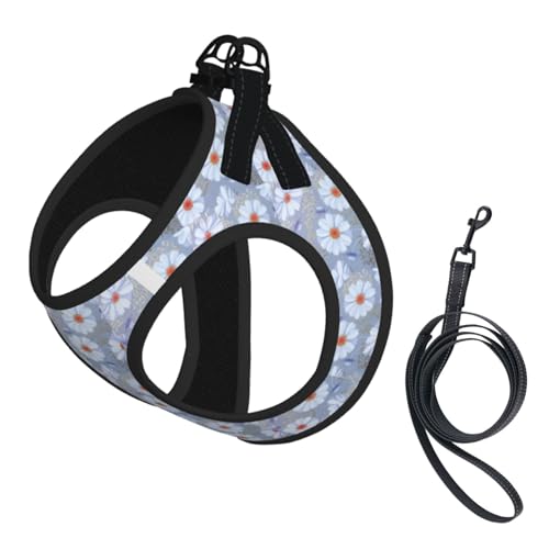 Hundeweste, reflektierend, verstellbar, für kleine Hunde, atmungsaktives Netzgewebe, bequeme Passform, einfach zu tragen, mit Sicherheitsleine, Gänseblümchenblau Hundeweste, reflektierend, verstellbar, für kleine Hunde, atmungsaktives Netzgewebe, bequeme Passform, einfach zu tragen, mit Sicherheitsleine, Gänseblümchenblau von Mjinbiao