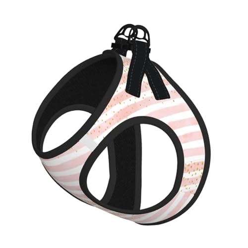 Hundeweste, reflektierend, verstellbar, für kleine Hunde, atmungsaktives Netzgewebe, bequeme Passform, einfach zu tragen, mit Sicherheitsleine, Rosa gestreift Hundeweste, reflektierend, verstellbar, für kleine Hunde, atmungsaktives Netzgewebe, bequeme Passform, einfach zu tragen, mit Sicherheitsleine, Rosa gestreift von Mjinbiao