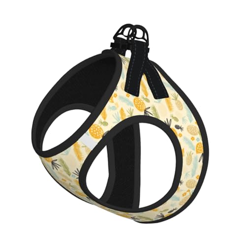 Hundeweste mit Ananas-Muster, reflektierend, verstellbar, für kleine Hunde, atmungsaktives Netzgewebe, bequeme Passform, einfach zu tragen, Sicherheitsleine Hundeweste mit Ananas-Muster, reflektierend, verstellbar, für kleine Hunde, atmungsaktives Netzgewebe, bequeme Passform, einfach zu tragen, Sicherheitsleine von Mjinbiao
