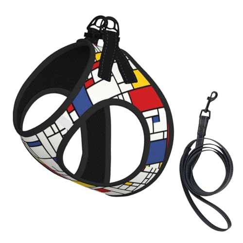 Hundeweste mit abstraktem Muster, reflektierend, verstellbar, für kleine Hunde, atmungsaktives Netzgewebe, bequeme Passform, einfach zu tragen, Sicherheitsleine Hundeweste mit abstraktem Muster, reflektierend, verstellbar, für kleine Hunde, atmungsaktives Netzgewebe, bequeme Passform, einfach zu tragen, Sicherheitsleine von Mjinbiao
