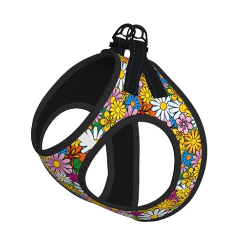 Hundeweste mit niedlichen Cartoon-Blumen, reflektierend, verstellbar, für kleine Hunde, atmungsaktives Netzgewebe, bequeme Passform, einfach zu tragen, Sicherheitsleine Hundeweste mit niedlichen Cartoon-Blumen, reflektierend, verstellbar, für kleine Hunde, atmungsaktives Netzgewebe, bequeme Passform, einfach zu tragen, Sicherheitsleine von Mjinbiao