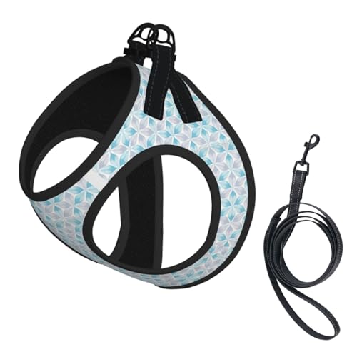Hundeweste mit tropischen Hibiskusblumen, reflektierend, verstellbar, für kleine Hunde, atmungsaktives Netzgewebe, bequeme Passform, einfach zu tragen, Sicherheitsleine von Mjinbiao