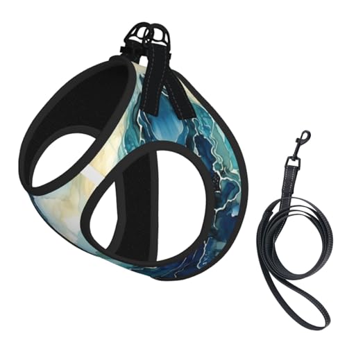 Warnweste für kleine Hunde, reflektierend, verstellbar, atmungsaktives Netzgewebe, bequeme Passform, einfach zu tragen, mit Sicherheitsleine, Onyx-Stein, Hellblau Warnweste für kleine Hunde, reflektierend, verstellbar, atmungsaktives Netzgewebe, bequeme Passform, einfach zu tragen, mit Sicherheitsleine, Onyx-Stein, Hellblau von Mjinbiao