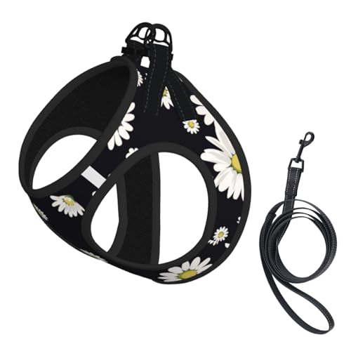 White Daisy Service-Hundeweste, reflektierend, verstellbar, für kleine Hunde, atmungsaktives Netzgewebe, bequeme Passform, einfach zu tragen, Sicherheitsleine White Daisy Service-Hundeweste, reflektierend, verstellbar, für kleine Hunde, atmungsaktives Netzgewebe, bequeme Passform, einfach zu tragen, Sicherheitsleine von Mjinbiao
