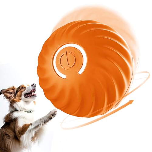 Mkitnvy Interaktives Katzenspielzeug Ball, Hundball mit LED-Licht, 360° Selbstdrehender Elektronischer Hundball, Stimulierung Jagdtriebs Lustiges Bälle Spielzeug für Katzen, Hund von Mkitnvy